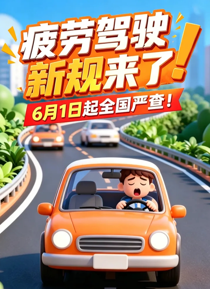 疲劳驾驶新规来了，6月1日起全国严查！